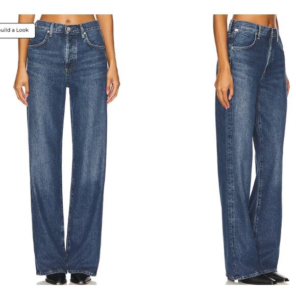 Citizens Of Humanity Denim - Citizens of Humanity CoH Annina Wide Leg Jeans Premium Vintage 23 Dark Wash EUC